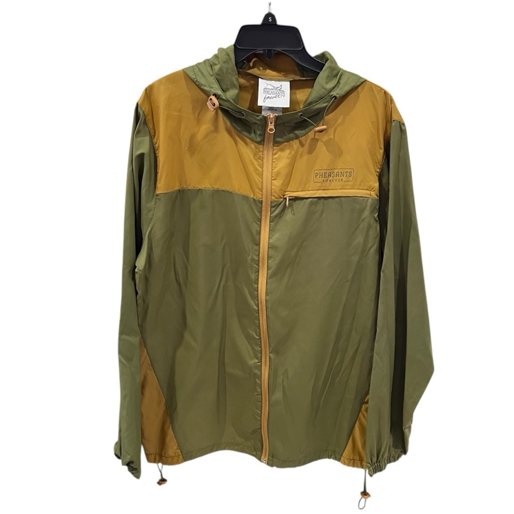 Pheasants Forever Green Lightweight Hooded Jacket Size Medium
